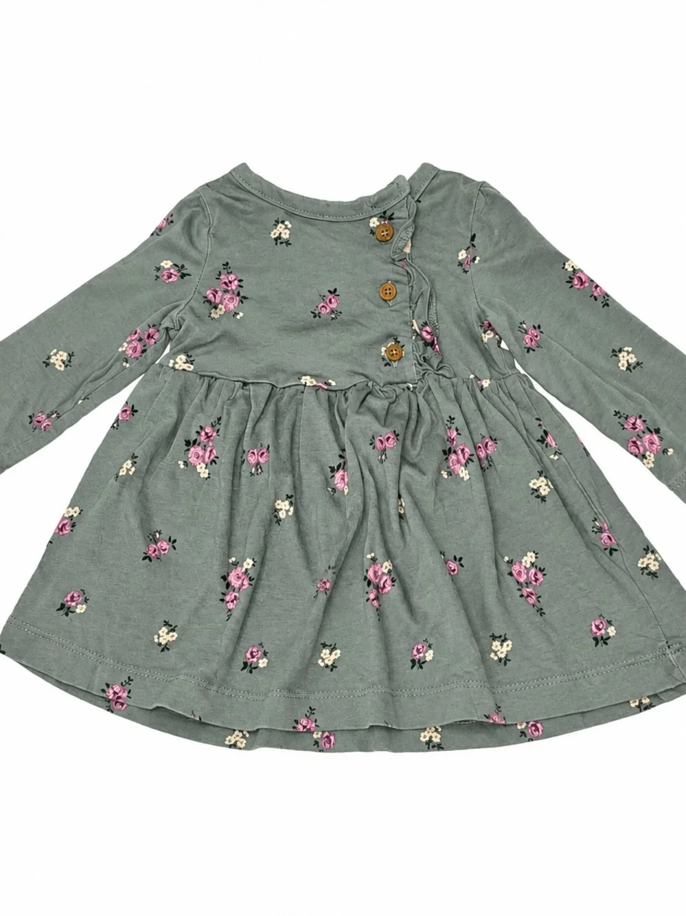 Carter's Green Floral Tunic & Gray Jogger Set